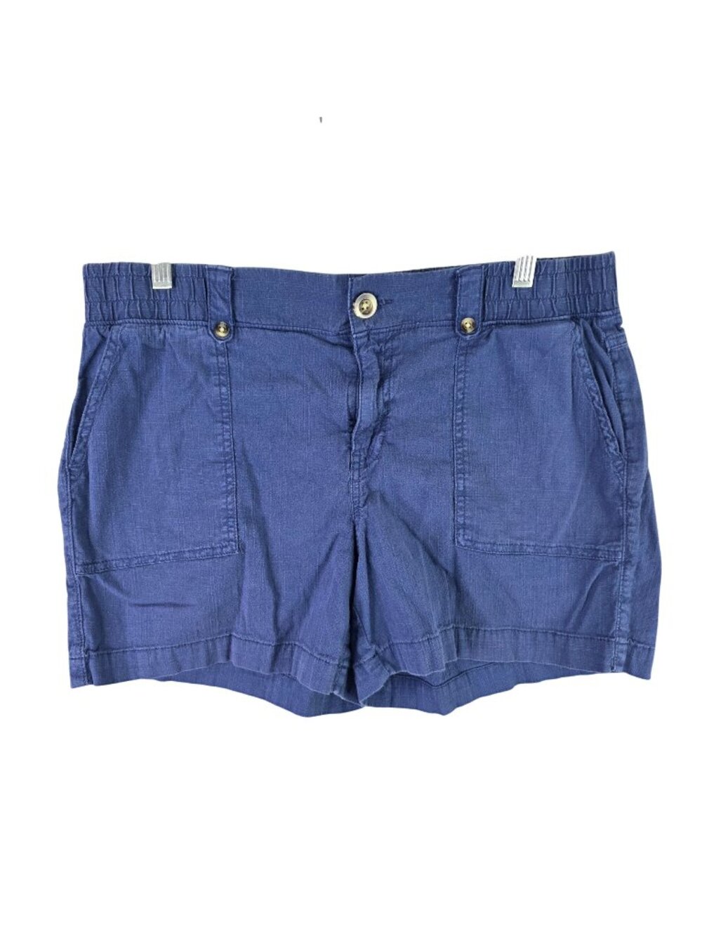 Womens Sonoma Blue Shorts Elastic Waist Cotton Blend Stretch 4.5" Inseam Size 12